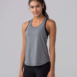 LULULEMON long distance racerback tank top gray